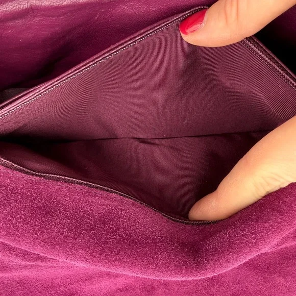 Chanel Fuchsia Suede Chain Shoulder Bag - Picture 10 of 11